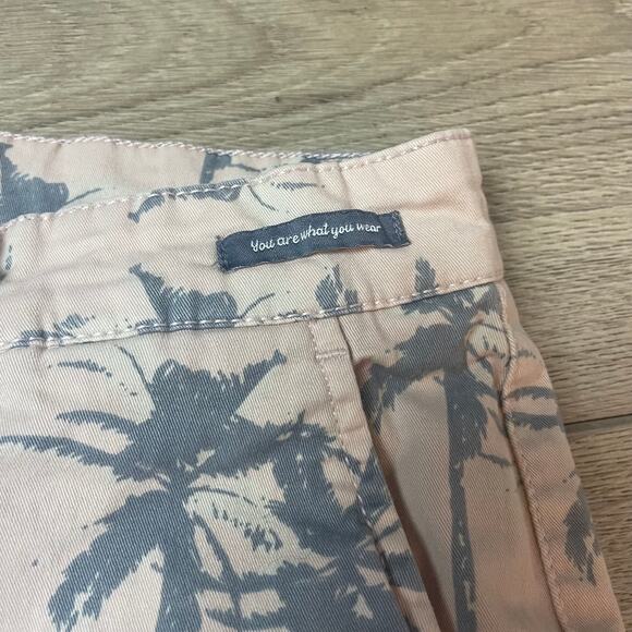 Denim and Flower Pink Palm Tree Beach Short cotton Mens 29 - Picture 3 of 5